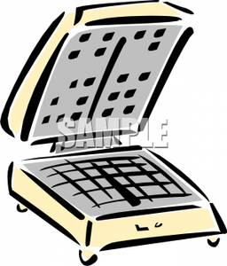 256x300 Square Waffle Maker Clip Art Image