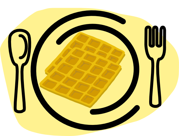 600x454 Waffle Plate Fork Clip Art