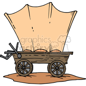 300x300 Royalty Free Covered Wagon 372071 Vector Clip Art Image