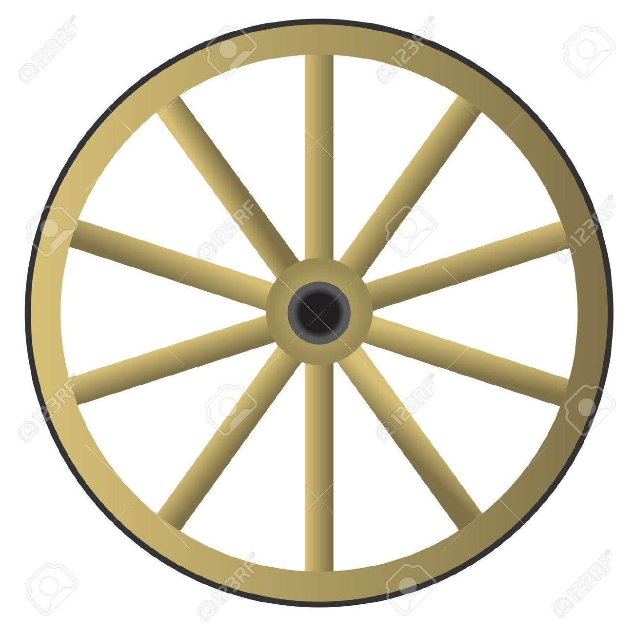1300x1300 Old Wagon Wheel Clipart