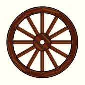 170x170 Clip Art Of Covered Wagon Wheel K40016909