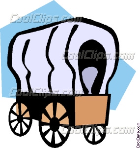 285x300 Covered Wagons Vector Clip Art