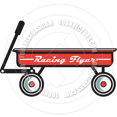 460x460 Cartoon Red Wagon Vector Illustration By Clip Art Guy Toon