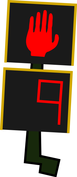 258x590 Crosswalk Wait Signal Clip Art