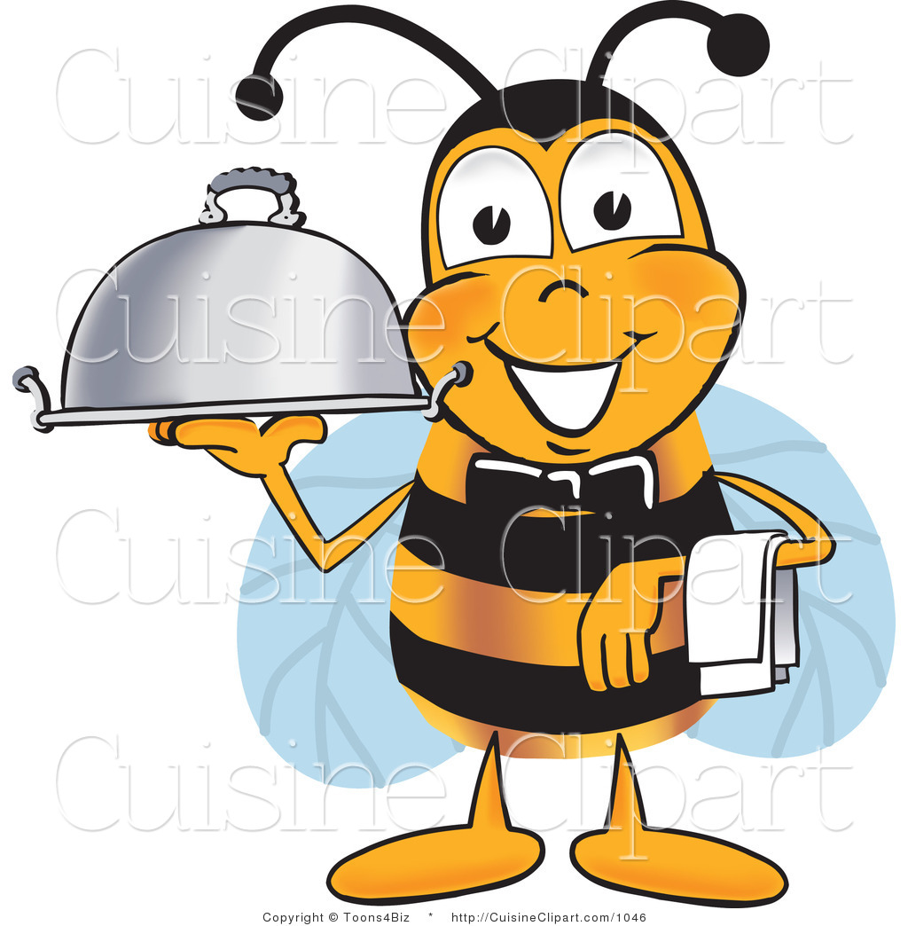 1024x1044 Cuisine Clipart Of A Happy Bee Mascot Cartoon Character Dressed As