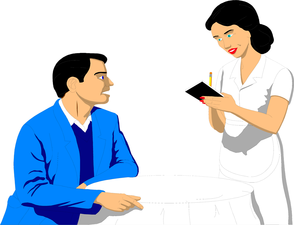958x734 Men Clipart Waiter