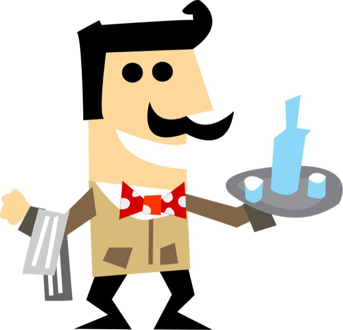 700x674 Free Clipart Of Waiters, Waitresses And Bartenders