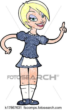 286x470 Clipart Of Cartoon Waitress Taking Order K17867631