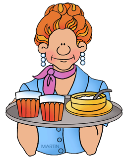 250x334 Free Waitress Clip Art By Phillip Martin