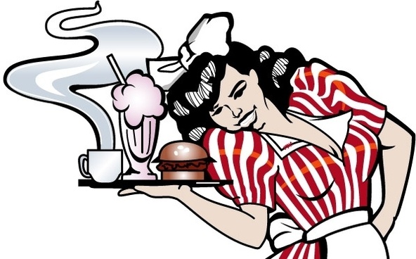 592x368 Free Waitress Vector Graphics Free Vector Download (13 Free Vector