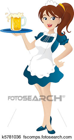 248x470 Clip Art Of Cartoon Illustration Of A Beautiful Sexy Waitress