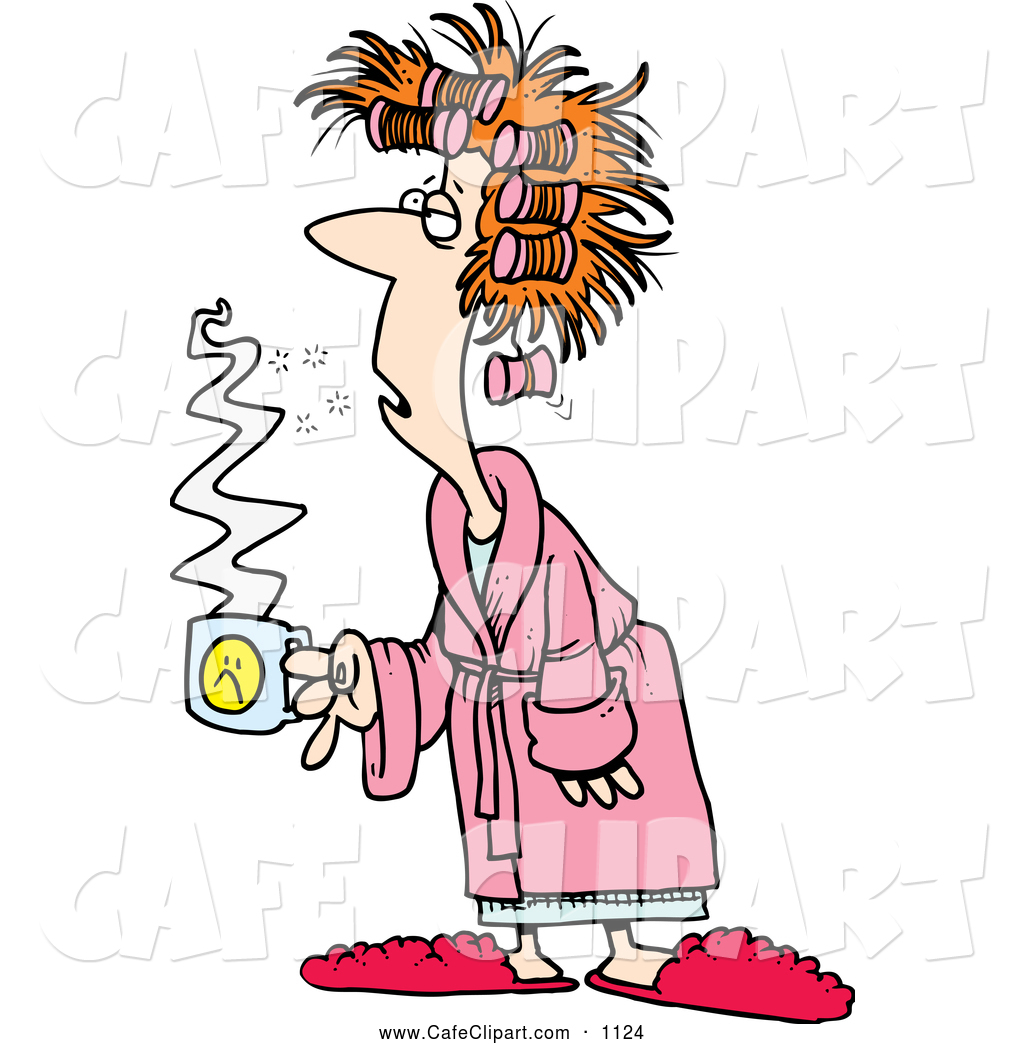 1024x1044 Cartoon Clip Art Of A Exhausted Cartoon Tired Woman With Bad Hair
