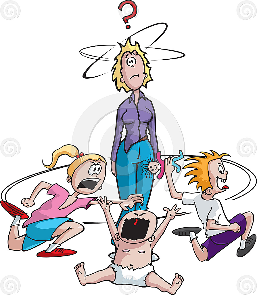 894x1024 Frazzled Mom Clipart
