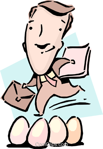 333x480 Walking On Eggshells Royalty Free Vector Clip Art Illustration