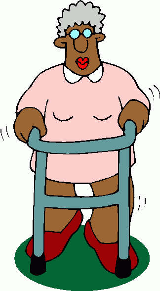 324x588 Woman With Walker Clipart