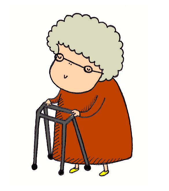 584x658 Old Lady Clipart Old Lady With A Walker Clip Art Library Free