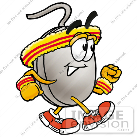 450x450 Clip Art Graphic Of A Wired Computer Mouse Cartoon Character Speed