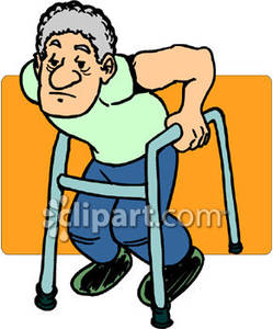249x300 Old Man Using A Walker Royalty Free Clipart Picture