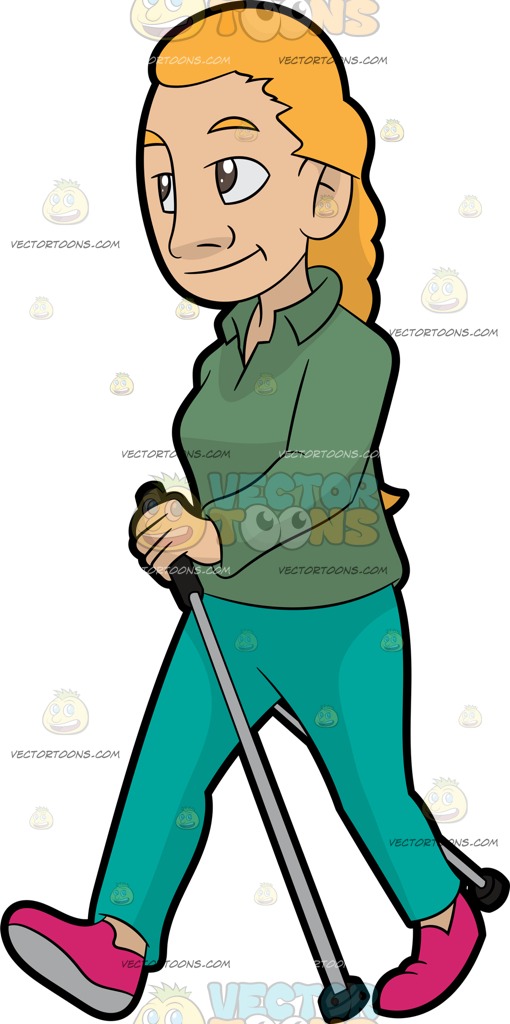 510x1024 Female Nordic Walker Clipart