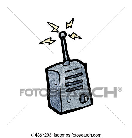 450x470 Clipart Of Cartoon Walkie Talkie K14857293
