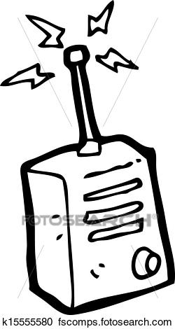 250x470 Clipart Of Cartoon Walkie Talkie K15555580