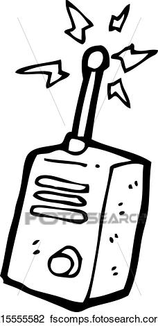 228x470 Clipart Of Cartoon Walkie Talkie K15555582