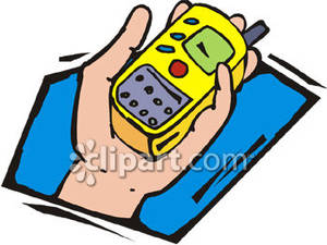 300x225 Hand Holding A Yellow Walkie Talkie