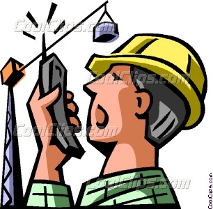 306x300 Worker Talking On A Walkie Talkie Vector Clip Art