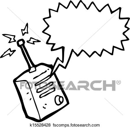 450x443 Clip Art Of Cartoon Walkie Talkie K15528428