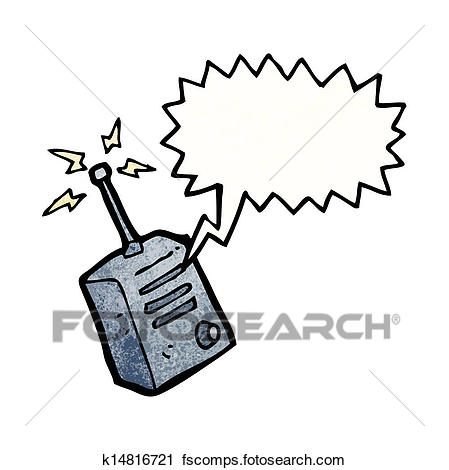 449x470 Clipart Of Cartoon Walkie Talkie K14816721
