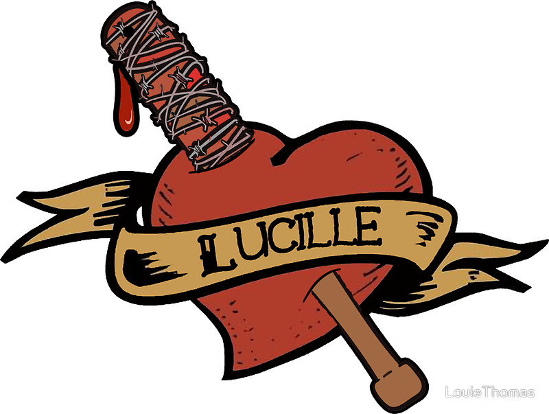 800x603 The Walking Dead, Lucille T Shirt Stickers By Louiethomas Redbubble