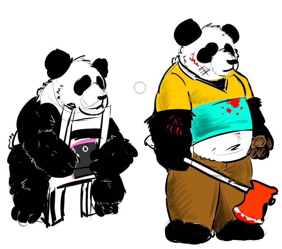 952x840 Wbb And The Walking Dead Panda By Lakalando