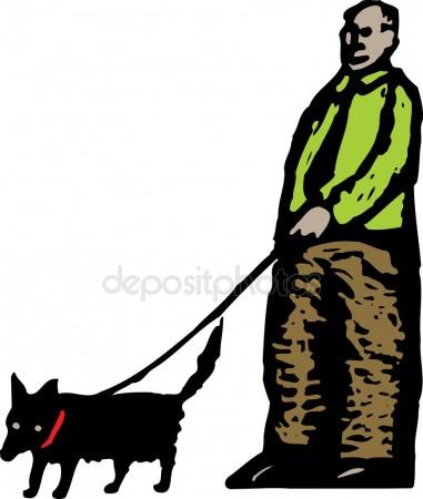 381x450 People Walking Dog Stock Vectors, Royalty Free People Walking Dog