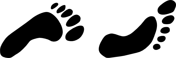 600x199 Feet Clipart Walking Foot