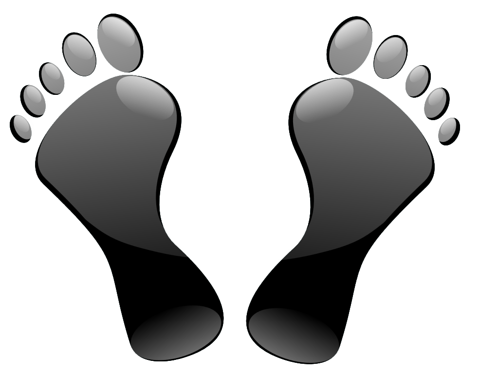 986x771 Barefoot Clipart Walking Foot