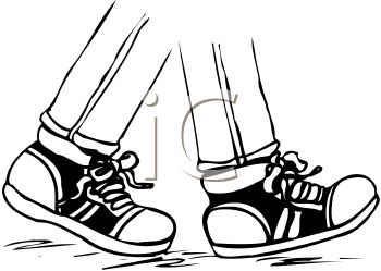 350x249 Sneakers Clipart Walking Foot