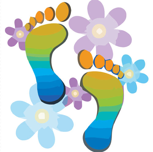 500x497 Footprint Clipart Foot Care