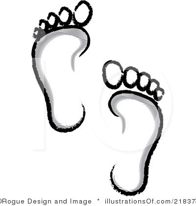 400x420 Left Footprint Clipart