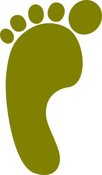 348x594 Bare Footprint Left Olive Clip Art