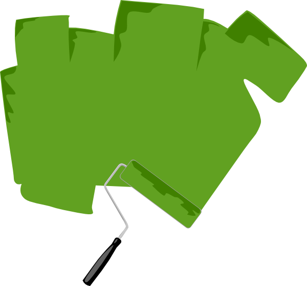 600x558 Paint Roller Wall Clip Art