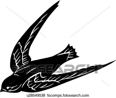 450x380 Clip Art Of , Animal, Swallow, Bird, Species, U28549538