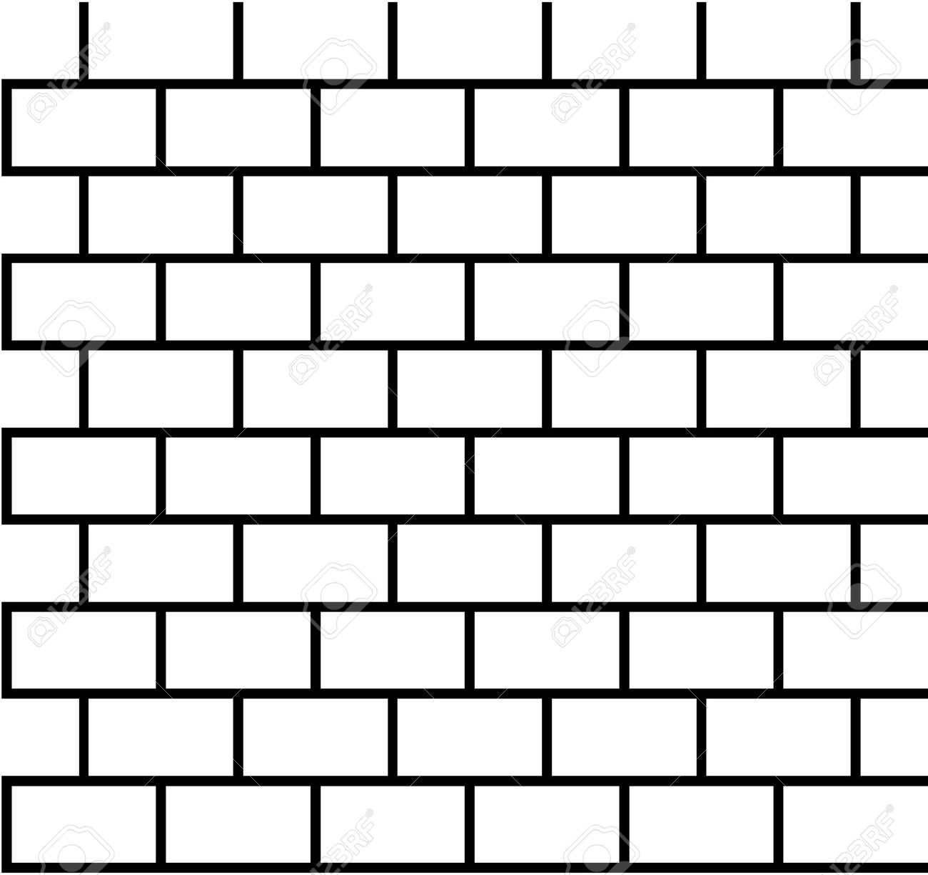 1300x1225 Clip Art Black And White Brick Wall Cliparts