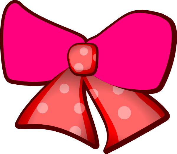 600x524 Pink Bows Clip Art