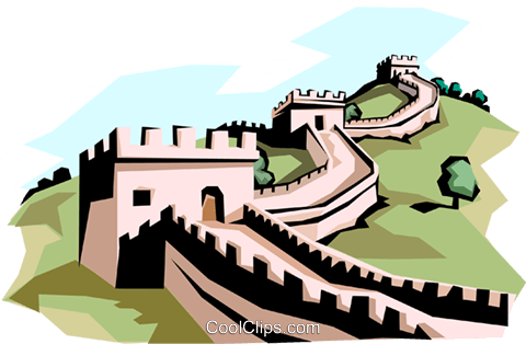 480x314 The Great Wall Of China Royalty Free Vector Clip Art Illustration