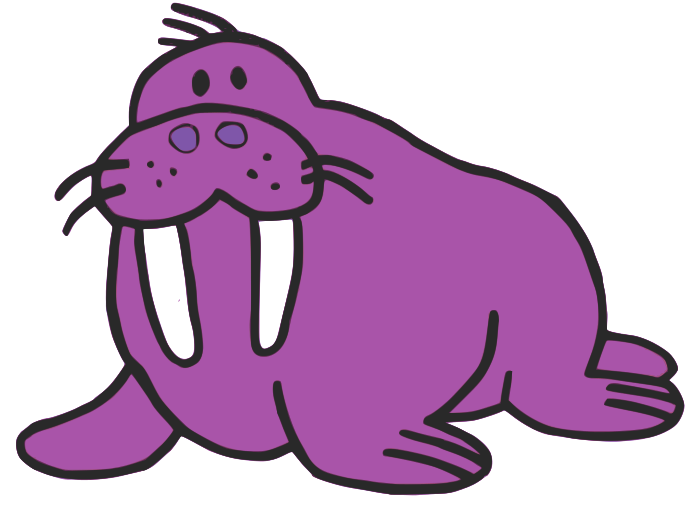 700x525 Walrus Clipart Purple