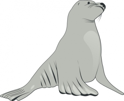 425x346 Sea Lion Clip Art Vector, Free Vector Images