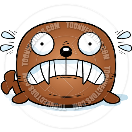 460x460 Cartoon Little Walrus Scared By Cory Thoman Toon Vectors Eps
