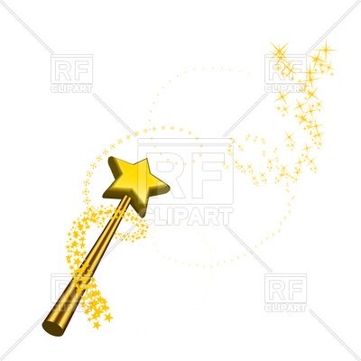 400x400 Magic Wand Isolated On A White Background Royalty Free Vector Clip