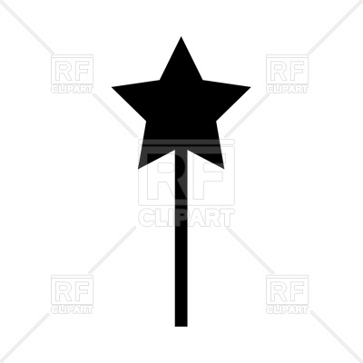 400x400 Magic Wand Silhouette Royalty Free Vector Clip Art Image