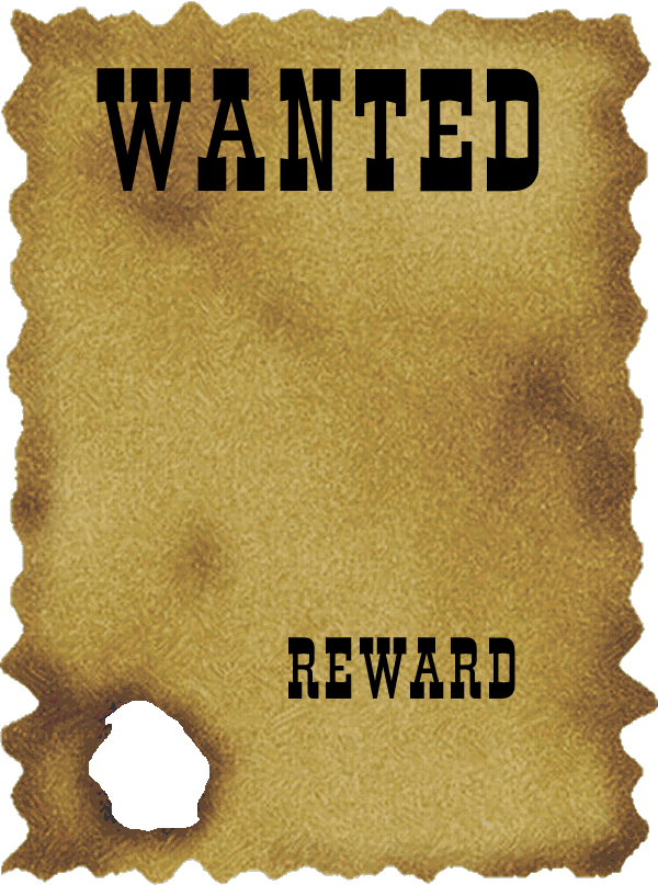 600x807 Wanted Poster Clipart